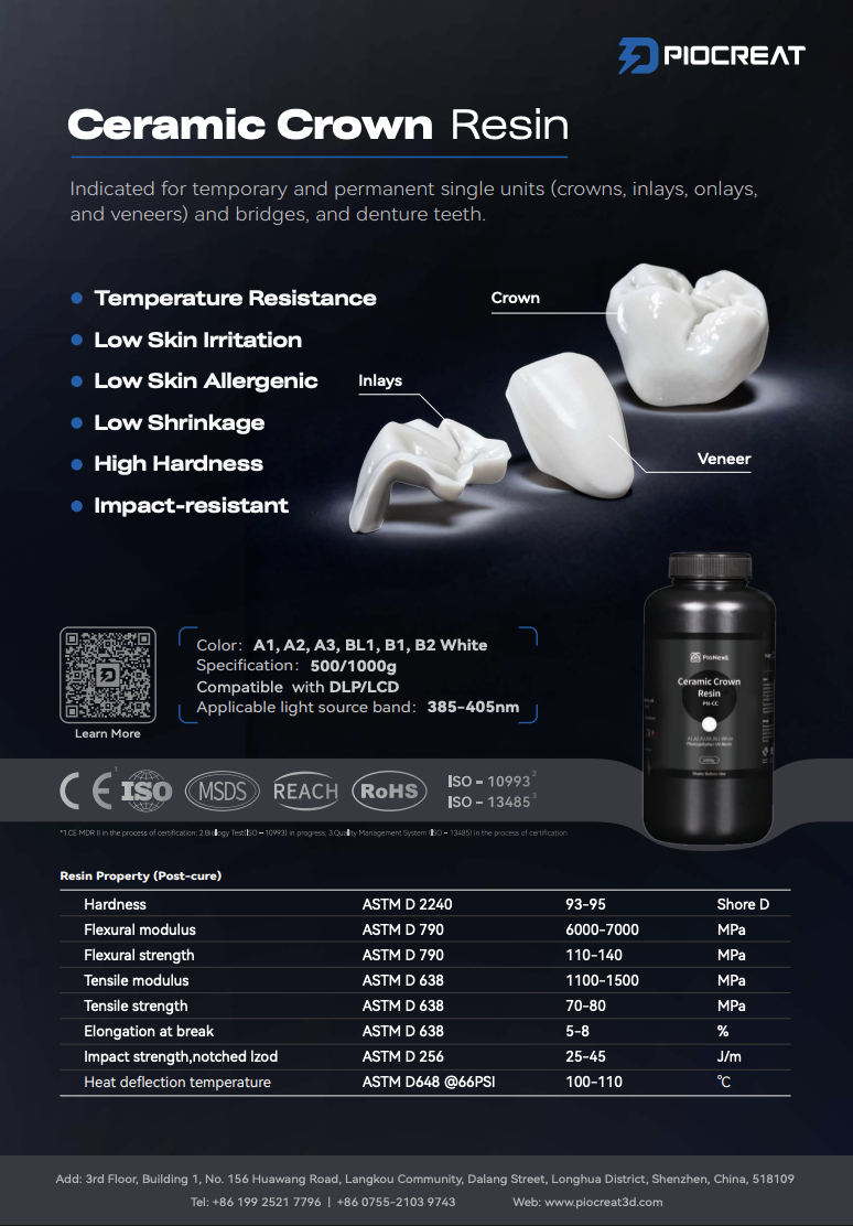 Ceramic Crown Resin datasheet preview