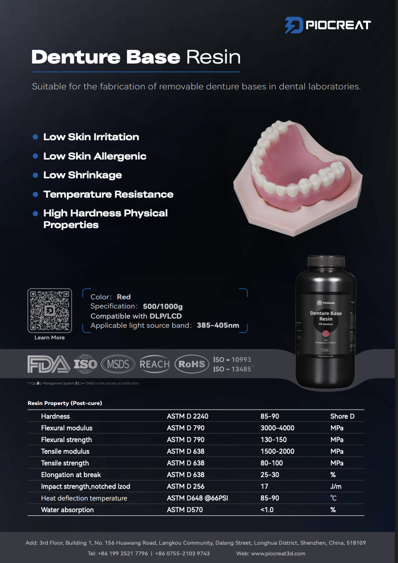 Denture Base Resin datasheet preview